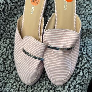 Nautica Women's Pink Striped Mules